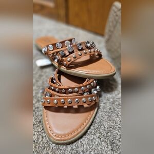 Studded Tan Sandals